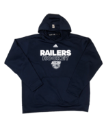 Adidas Worcester Railers ECHL Hockey Blue Hoodie Sweatshirt Size Large - $69.36 CAD