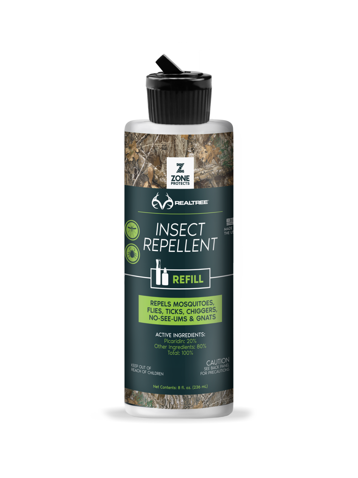 Zone Protects Realtree Insect Repellent, 8oz Refill - $10.59