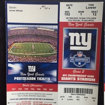 NFL New York Giants 2009 NFC Championship Game @ Giants Stadium Ticket Stub - £3.97 GBP