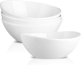 Hasense Ceramic Serving Bowls, 36 Ounce White Salad Bowls Set For, Set Of 4 - £33.05 GBP