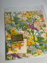 VTG Flower Fest Gift Wrap &amp; Cards Set - 2 Sheets &amp; 2 Envelopes/Cards 1981 - $11.28