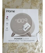 iHome Bluetooth Alarm Clock Speaker  &amp; Dual USB Charging Power Nightligh... - £14.69 GBP