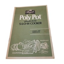 Regal Poly Pot Slow Cooker Original Recipe Cook Book Manual Insert Booklet Only - £7.97 GBP