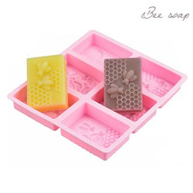 Honeycomb Bee Soap Mold Rectangular Silicone 3D Cake Mold DIY Handmade Craft - £10.34 GBP