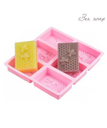 Honeycomb Bee Soap Mold Rectangular Silicone 3D Cake Mold DIY Handmade C... - £10.07 GBP