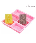 Honeycomb Bee Soap Mold Rectangular Silicone 3D Cake Mold DIY Handmade C... - £10.07 GBP