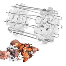 Barbecue Grill Cage Roaster,Stainless Steel Bbq Rotisserie Skewers Needle Cage O - £25.22 GBP