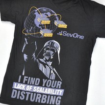 Darth Vader SevOne Find Lack of Scale Disturbing V-Neck T-Shirt Small Te... - £15.06 GBP