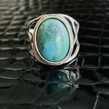 Didae Shablool Sterling Silver Large Turquoise Ring Israel - £36.64 GBP