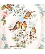 C1890s Victorian Trade Card Sterling Pianos Oliver Ditson Birds Ephemera... - $29.99