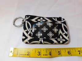 Vera Bradley black white Concerto keychain ID wallet change purse MISSING PULL - £23.73 GBP