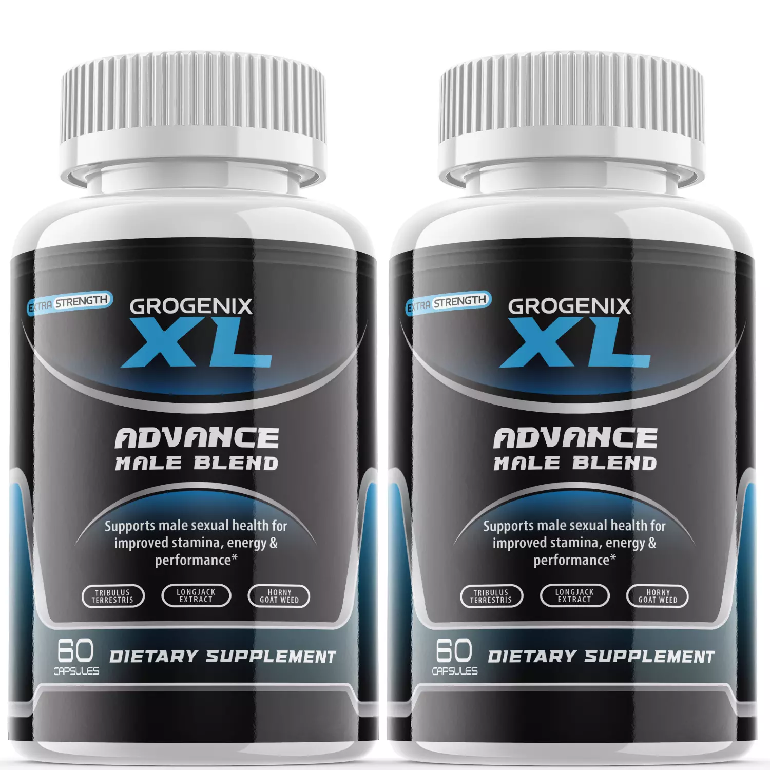 Grogenix XL - Male Virility - 2 Bottles - 120 Capsules - $89.99
