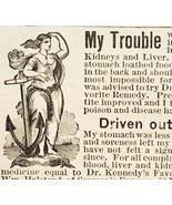 1887 Doctor Kennedy Remedy Victorian Quack Medicine NY Advertisement 2.2... - $27.32 CAD