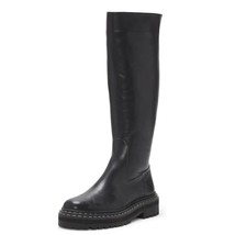 Vince Camuto Womens 7.5 M Black Leather Phrancie Knee High Riding Boots ... - $97.99