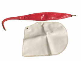Spalding Golf Bag Strap And Snap On Rain Hood For Vintage Red And White ... - £20.90 GBP