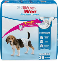 Four Paws Wee Wee Disposable Diapers Medium 36 count Four Paws Wee Wee D... - £38.95 GBP