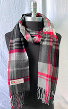 Mens 100% Cashmere Scarf Plaid Dark Gray/Red/Black/White Soft Wool Wrap #F302 Fo - $17.98