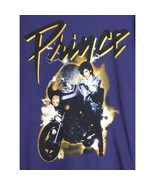 Prince Purple Rain T-Shirt Size Medium  Prince on Motorcycle Bright Purp... - £6.43 GBP