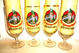 4 VEB Gustrow Schwerin East German Beer Glasses - £11.94 GBP