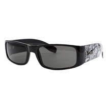 Locs Sunglasses Hardcore Shades Men&#39;s Black Rectangle Graffiti Skull Tattoo Art - £16.66 GBP