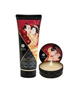 Romantic Massage Gift Set - Edible Massage Cream &amp; Soy Massage Candle - ... - $34.95