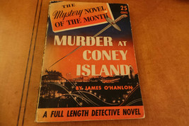 Murder at Coney Island by James O&#39;Hanlon Mystery Novel of the Month 1941 VG+ - £74.63 GBP