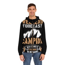 Weekend Adventure All Over Print Hoodie: Camping with a Cold Beer - £45.28 GBP