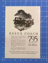 Vintage Print Ad Essex Coach Hudson Car Detroit MI Cows Dog Women 10&quot; x 6.5&quot; - £9.20 GBP