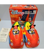 Vintage Disney Mickey Mouse 1990 Mattel Footlight Slippers WORKS! - $33.87