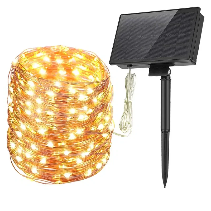 HMTX Outdoor Solar String Lights, 164ft 500 Led Solar Powered Fairy Lights With  - £118.49 GBP