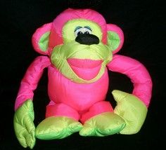 Fisher Price Puffalump Pink Chattering Chimp Monkey Stuffed Animal Plush 1994 - £18.68 GBP
