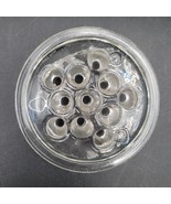 Floral Frog Vintage Clear Glass 11 Hole Flower Holder 3.5 Round Arrangement - $16.91 CAD