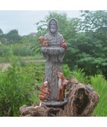 St. Francis And Animal Friends Resin Crafts Outdoor Garden Statue Bird F... - £24.99 GBP