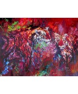 Mark King &quot;Tigers&quot; Limited Edition Print : Giclee on Canvas  W/COA, Signed - $814.09 CAD