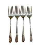 1847 Rogers Bros ADORATION International Silver Plate Salad Forks Set of 4 - $13.98