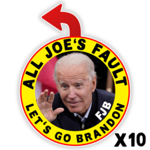 Let&#39;s Go Brandon Sticker FJB I Did That Vinyl Decal 2&quot; Joe Biden 10 Pack - £4.34 GBP
