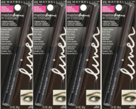 4 x Maybelline Master Drama Long Lasting Cream Pencil Liner 415 Bold Brown - $12.00