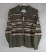 Tiara International Women&#39;s Fair Isle Nordic Full Zip Cardigan Sweater M... - $457.31 MXN