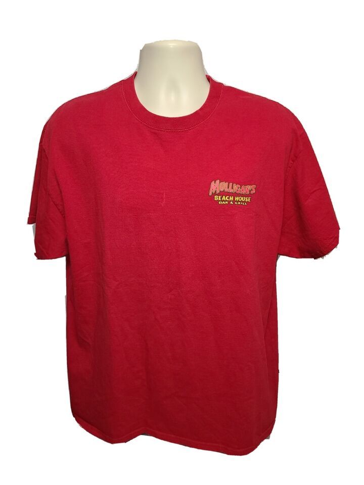 Primary image for Mulligans Beach House Bar & Grill Adult Burgundy XL TShirt
