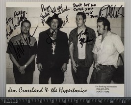 Jem Crossland &amp; The Hypertonics Autographe Signé 8x10 Promotionnel Photo... - $61.32