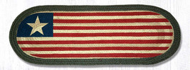 Earth Rugs 1032 Original Flag Oval Patch Runner 13&quot; x 36&quot; - £34.92 GBP