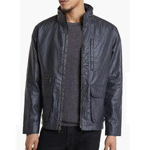 John Varvatos Collection Men&#39;s Irving Coated Linen Field Jacket Dark Navy - £133.85 GBP