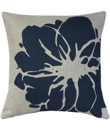 Kukamuka Lily Blue Throw Pillow 19x19, with Polyfill Insert - £55.91 GBP