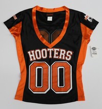 NEW! AUTHENTIC (XXS) HOOTERS GIRLS 00 BLACK FOOTBALL JERSEY MEDIUM UNIFO... - £30.93 GBP