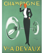 &quot;Champagne/Vve. A.Devaux&quot; By Dryden French Poster Lithograph 27&quot;x21&quot; on ... - $1,645.00 CAD