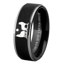 Wolf ring tungsten men s ring alpha wolf ring lonely howling wolf ring i never quit thumb200