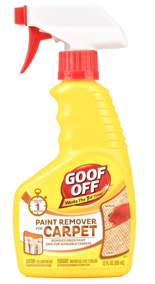 Goof off Carpet Paint Remover, 12 oz Spray Bottle - $17.99