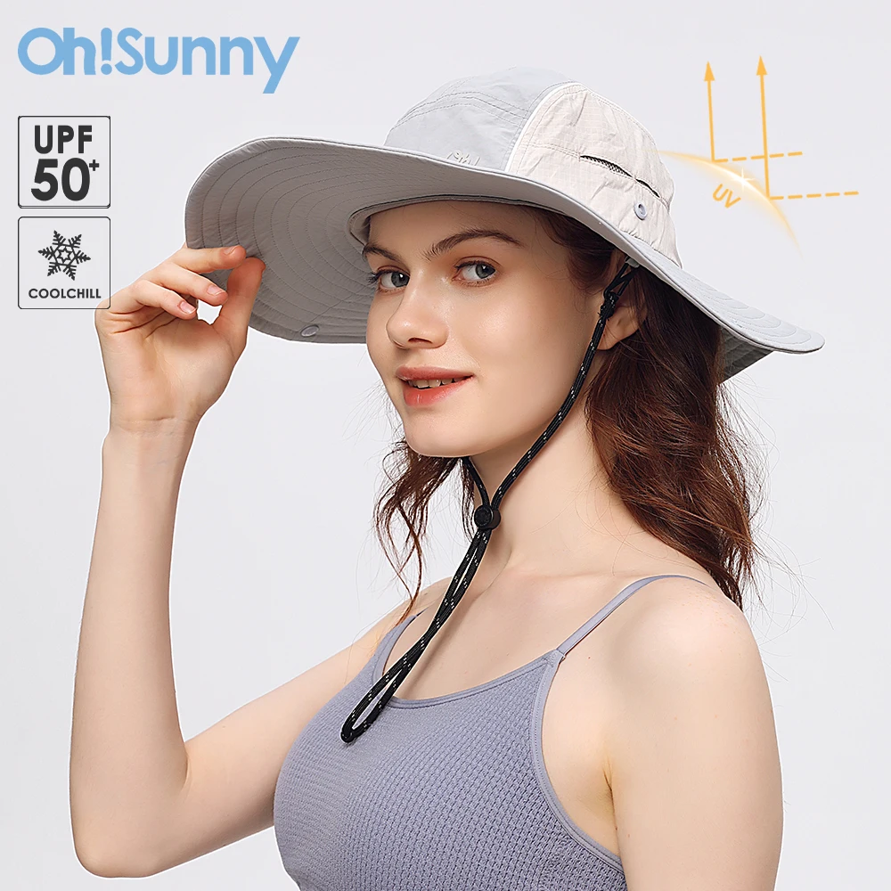 OhSunny Bucket Hats Waterproof Spring Summer Anti-UV UPF50+ Sun Protection - £49.65 GBP
