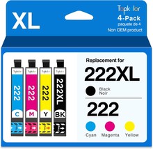 222XL Ink Cartridges Replacement for Epson 222XL Ink cartridges Combo Pack 222 X - £61.02 GBP