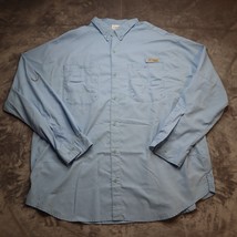 Columbia Sportswear Shirt XXL Blue Long Sleeve Button Up Outdoor Fishing Men - £23.52 GBP